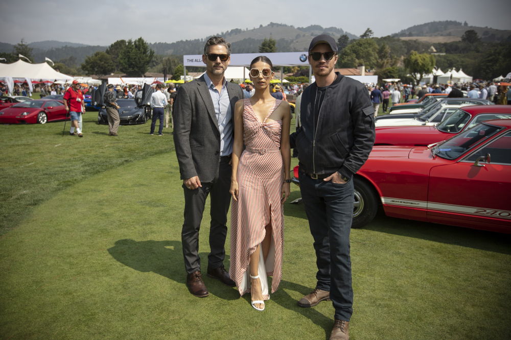 Eric Bana, Actor, Angela Sarafyan, Actriz y Garrett Hedlund, Actor. en ‘The Quail, A Motorsports Gathering’ 2018. FOTO: Cortesía de www.adamswords.com