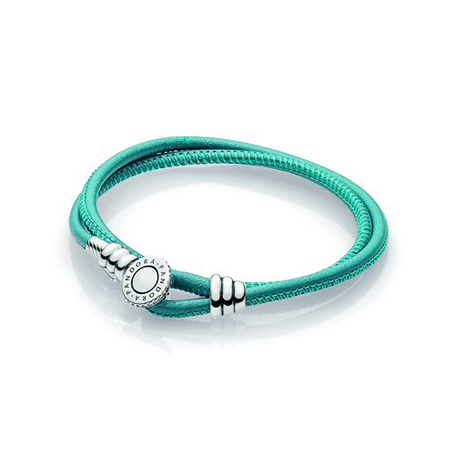 Moments Double Leather Bracelet,
Turquoise