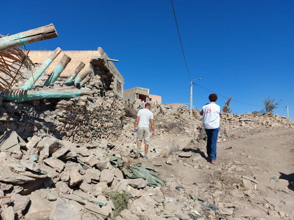 MSF teams are assessing the needs in Taharat village, after a powerful earthquake struck the centre of Morocco on 8 September 2023. Copyright: John Johnson/MSF