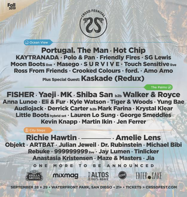 CRSSD Festival Announces the Final Additions to Fall 2019 Lineup