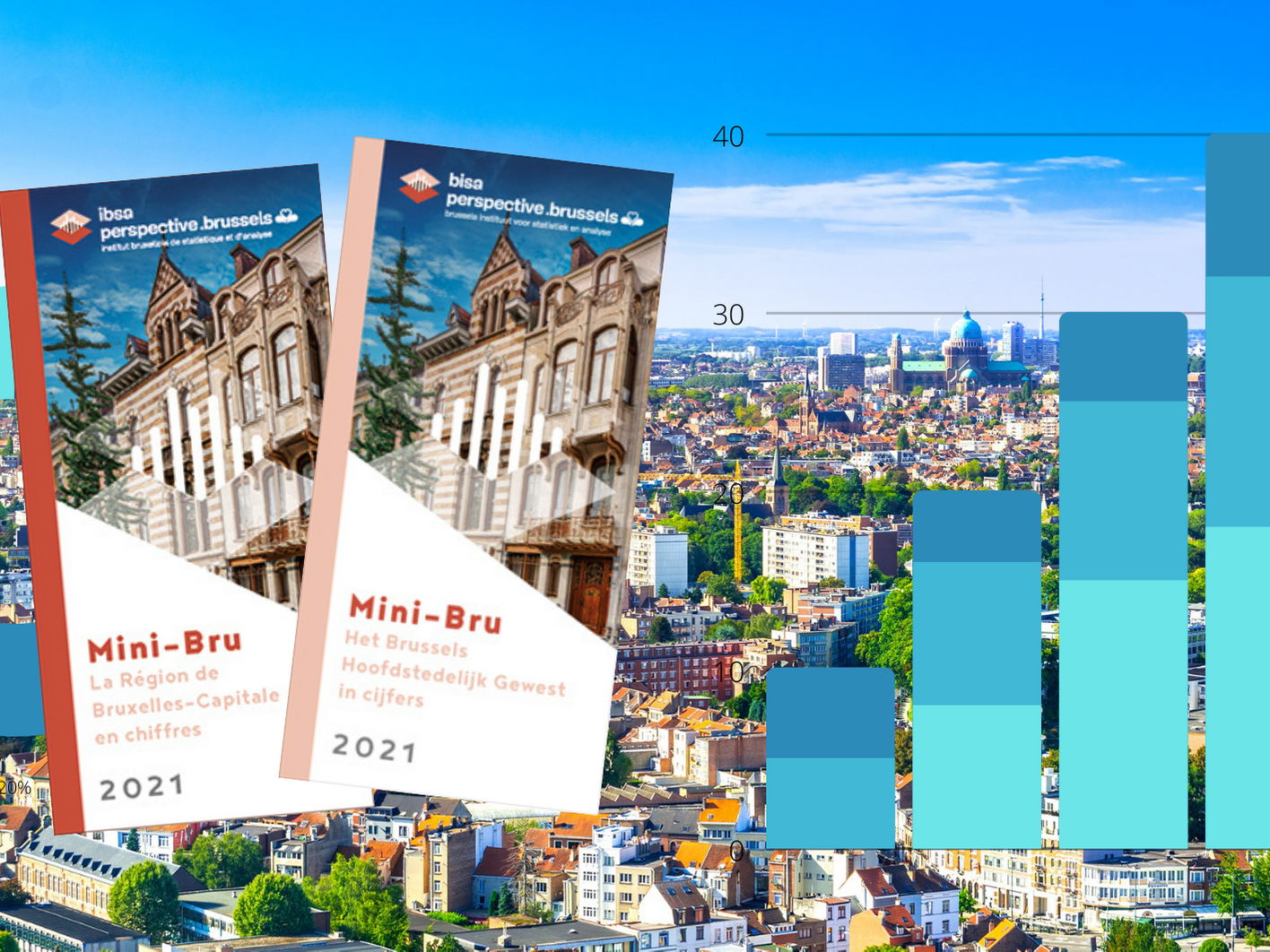 Mini-Bru 2021 borstelt cijferportret van Brussels Gewest