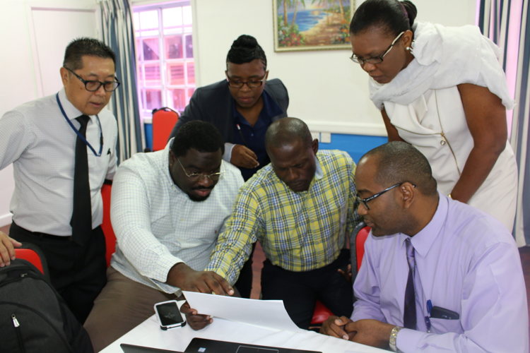 Group discussions underway.