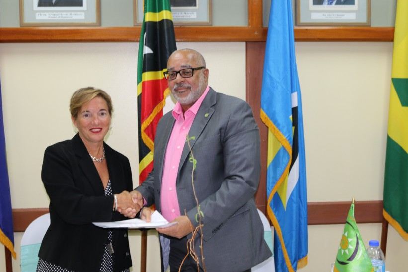 H.E High Commissioner Legault and OECS Director General H.E Dr. Didacus Jules