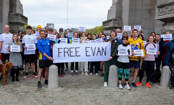 Brussels-based journalists run to raise awareness for detained Evan Gershkovich