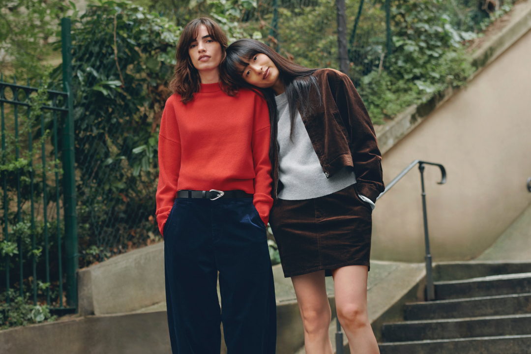 La modernité française rencontre les essentiels intemporels collection Automne/Hiver 2025 UNIQLO et COMPTOIR DES COTONNIERS 