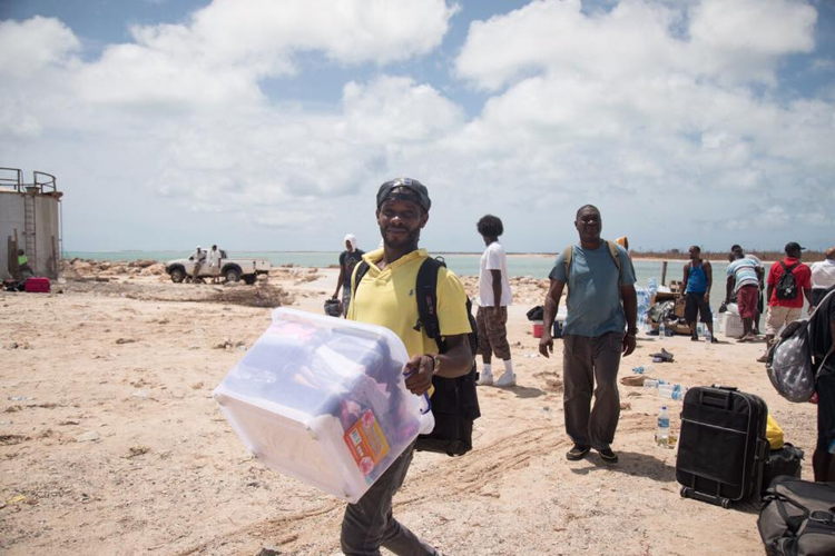 Residents of Barbuda being evacuated as Hurricane Jose approached following Hurricane Irma.