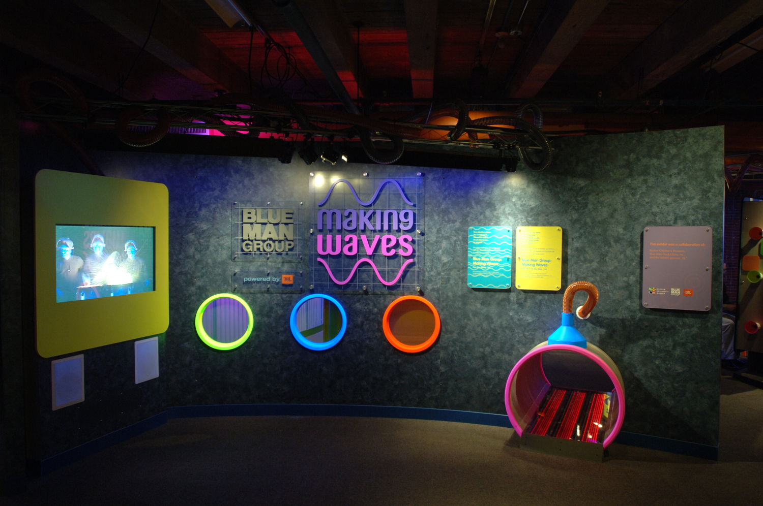 Blue Man Group - Making Waves exhibit (Courtesy of Boston Children's Museum) 