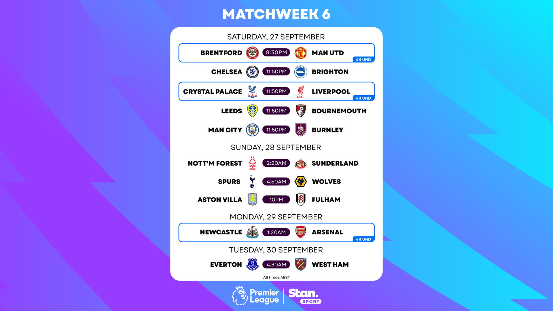 This week on Stan Sport (25 September 2025)