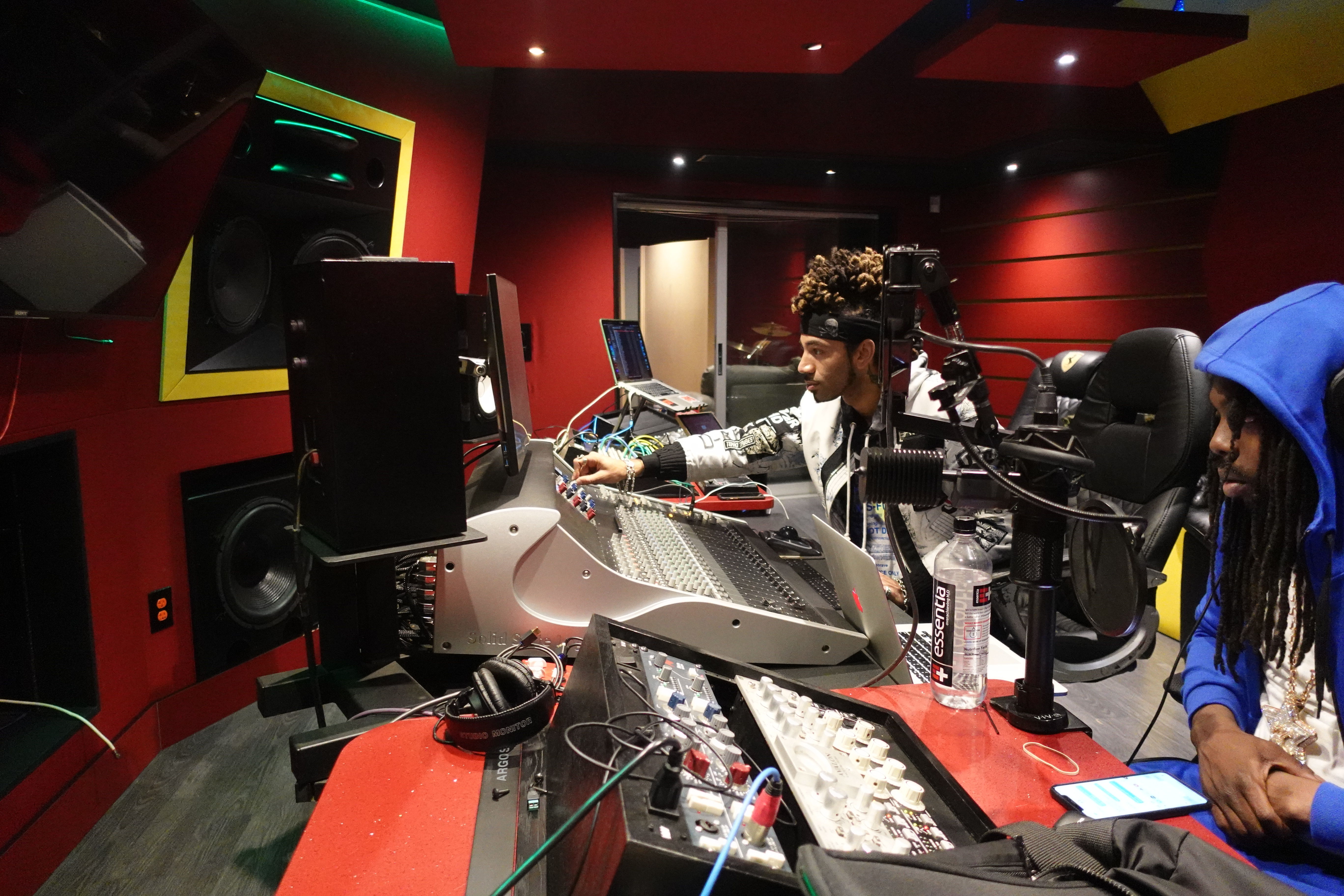 DJ ESCO and Artist Young Scooter put finishing touches on a record.