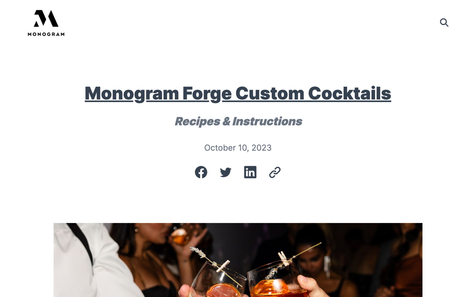 Monogram Forge Custom Cocktails