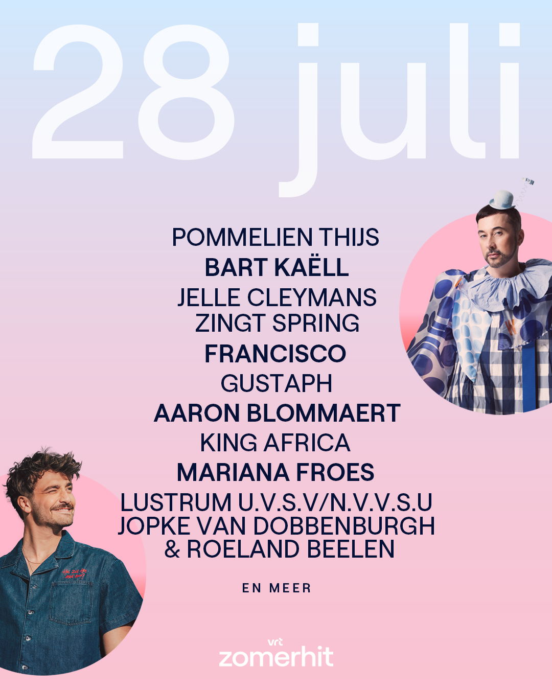 De zomer kan beginnen! Ontdek de line-up van VRT Zomerhit