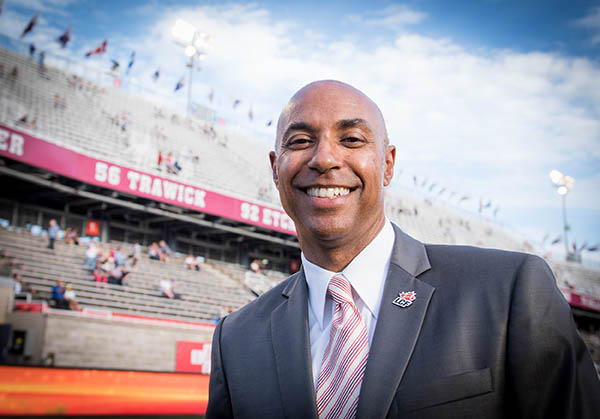 Jeffrey L. Orridge at the 2015 #CFLKickoff in Montreal. (Photo: Johany Jutras)