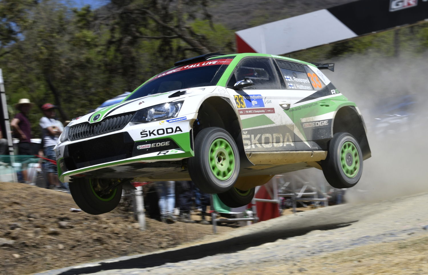 After re-starting, Kalle Rovanperä and co-driver Jonne Halttunen (FIN/FIN) finished 5th of the WRC 2 category at Rally Mexico