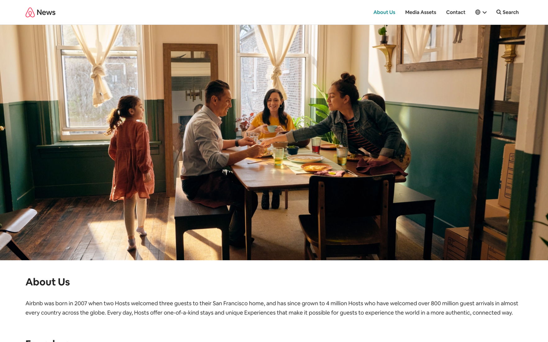 Airbnb has built a whole website to use as a hub for its brand