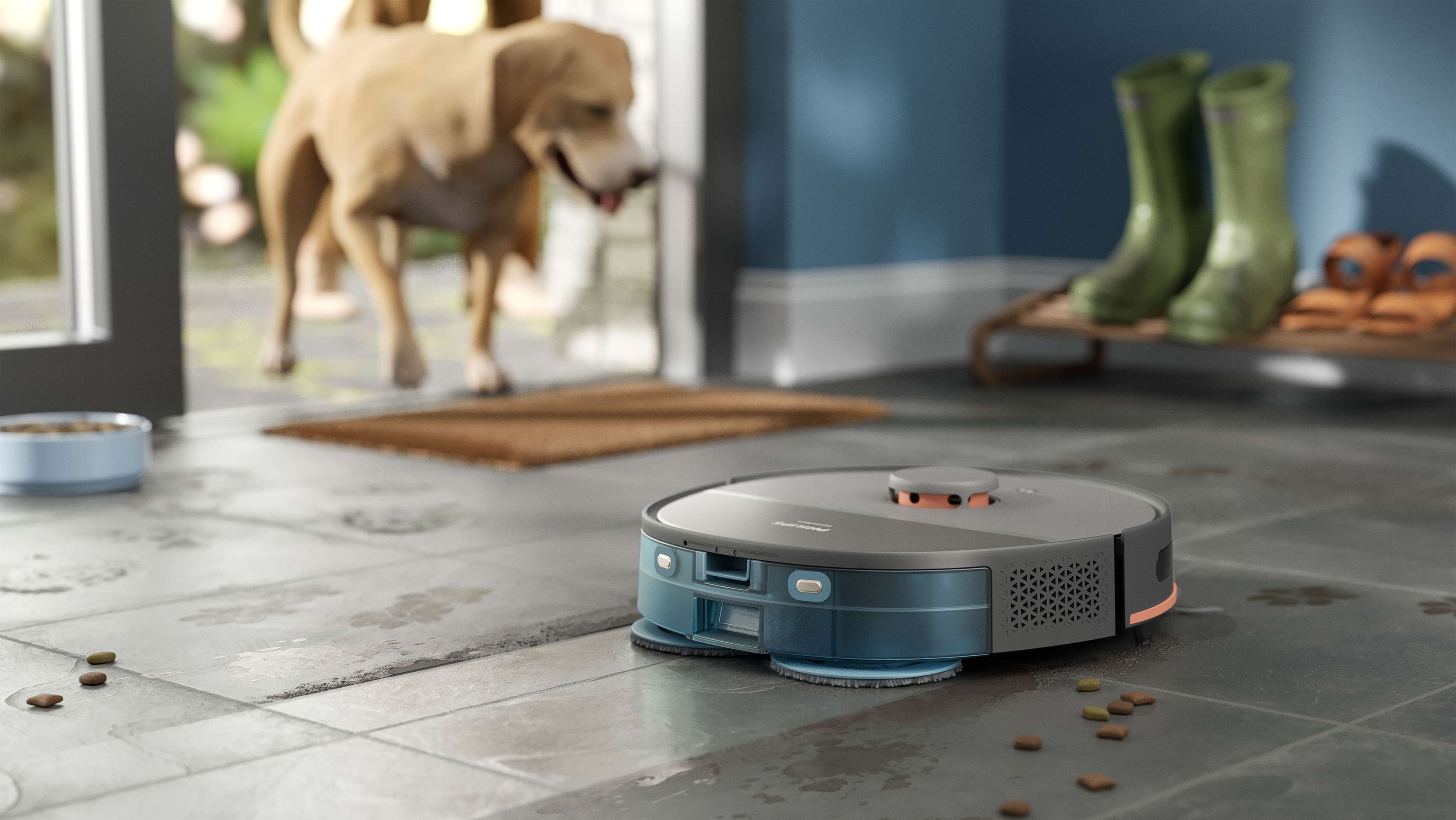 Slimmer, schoner, sneller: ontdek de nieuwe Philips HomeRun 5000-serie met dubbele dweil