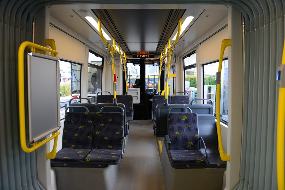 Binnenkant van de nieuwe Flexity 2-tram 
Credit: Bombardier