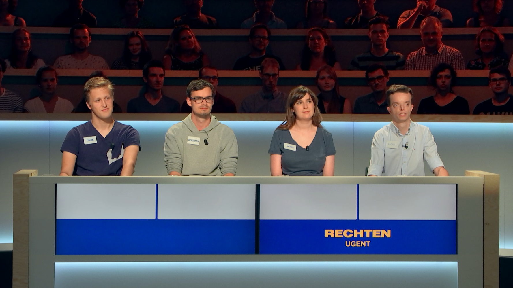 Timon, Benjamin, Hanne en Michiel van Rechten Gent