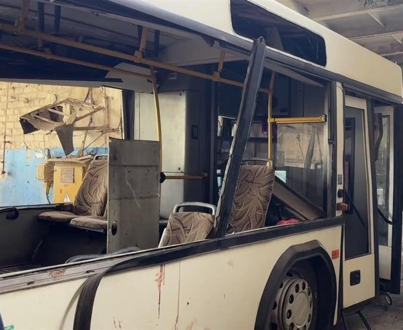 Marhanets, Dnipropetrovsk region 23 April. The bus was hit. MSF responded with medical referral during mass casualties event. Copyright: MSF