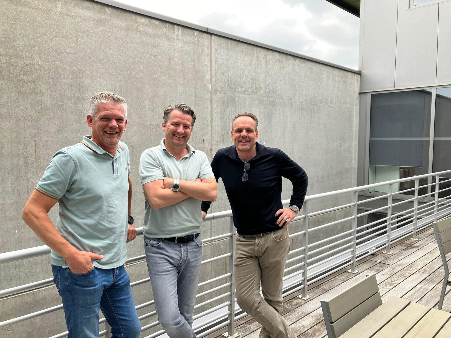 De eigenaars van Grands Cafés van links naar rechts: Philip Declerck, Bart Vancluysen en Kris Daems