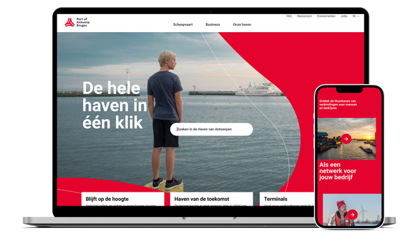 Port of Antwerp-Bruges onderstreept fusie met nieuwe website gebouwd door The Reference