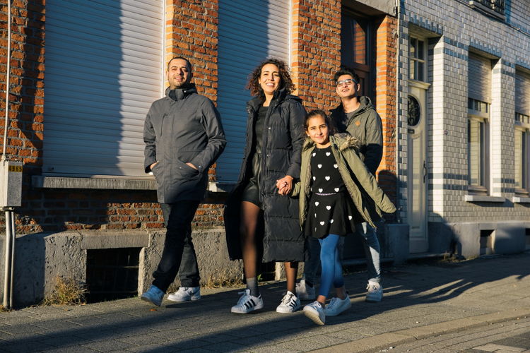 4eVeR - De familie van Gamil: Arun, Nadija, Noortje en Gamil - (c) Robbie Depuydt