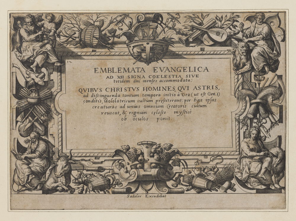 Titelplaat van Hans Bols 'Emblemata Evangelica'