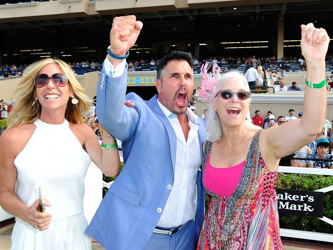 In the winner's circle with Don Diamont at the 2015 Lung Cancer Foundation Day at the Races