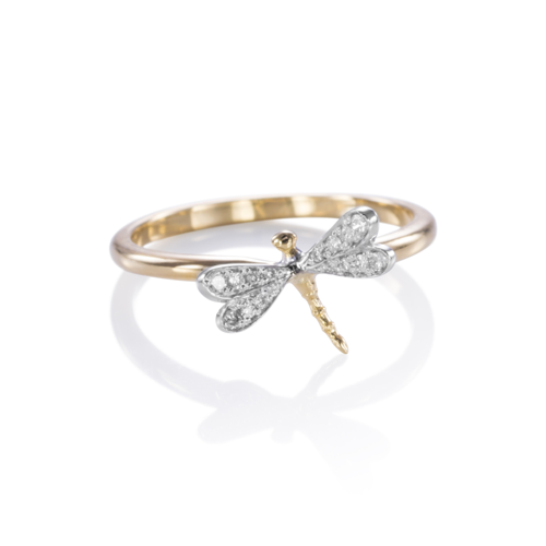 Mère et fille-Bague Dragonfly white 1 (5)