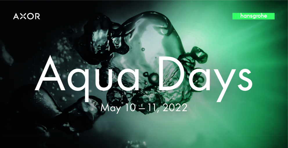 Uitnodiging: 2e editie Hansgrohe Aqua Days 2022