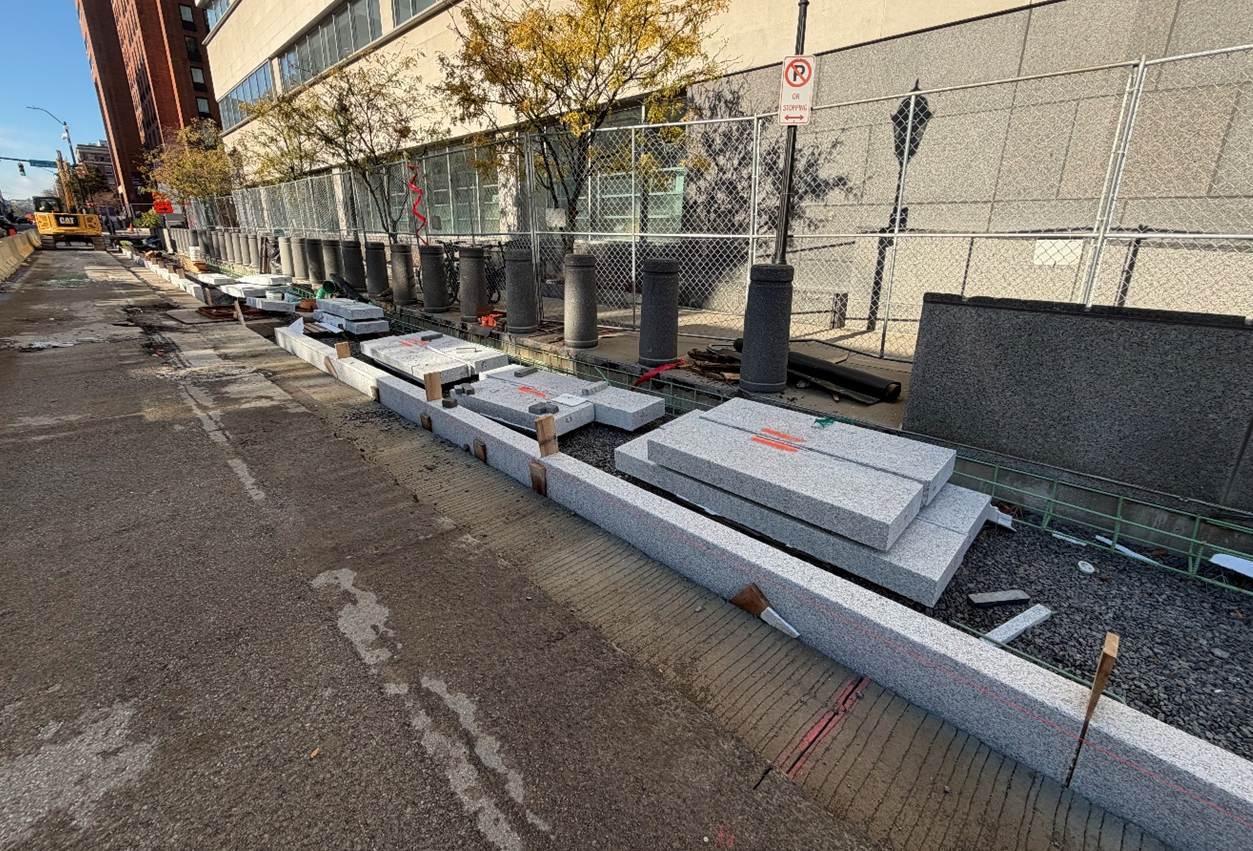 Granite curbs recently installed on Fifth Avenue between Lothrop and Darragh streets Granite curbs recently installed on Fifth Avenue between Lothrop and Darragh streets