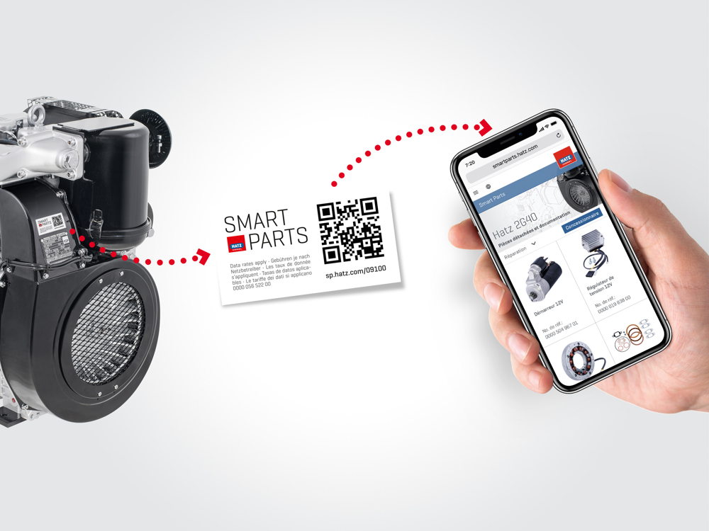 Hatz Smart Parts: Teilesuche einfach und schnell per Motor-QR-Code