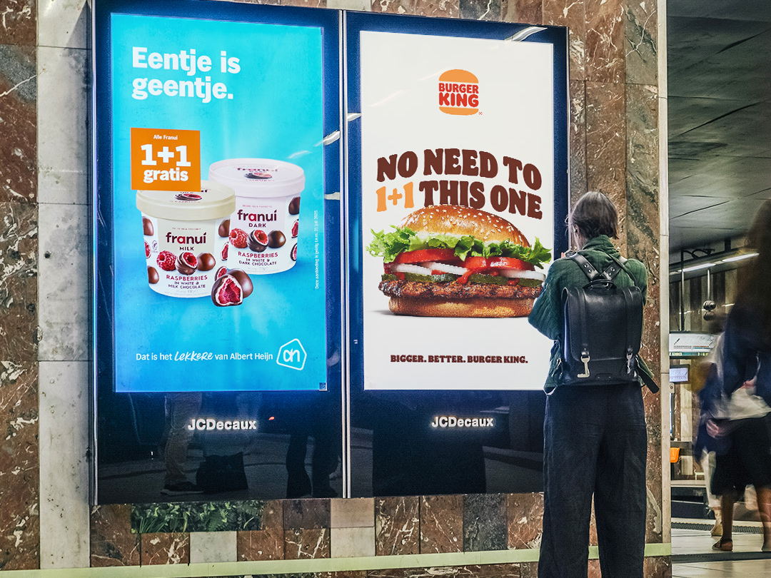 Geen 1+1 nodig bij Burger King.