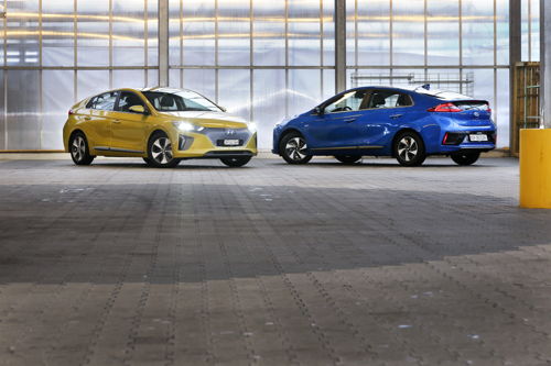 Hyundai IONIQ Eletric & Hybrid (v.l.n.r.)