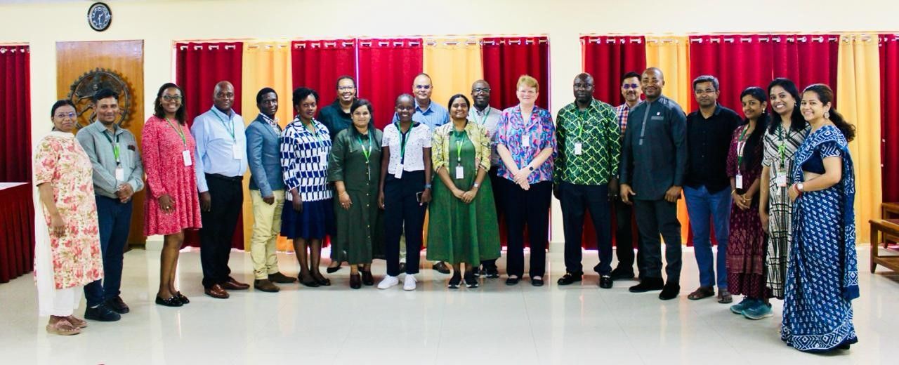 Writeshop participants with Dr Jacqueline Hughes, Director General, ICRISAT.