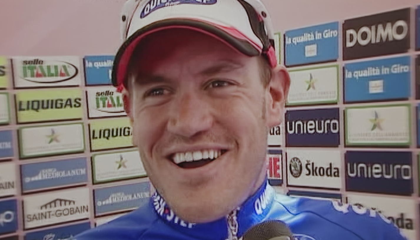 Wouter Weylandt na winst in Giro 2010