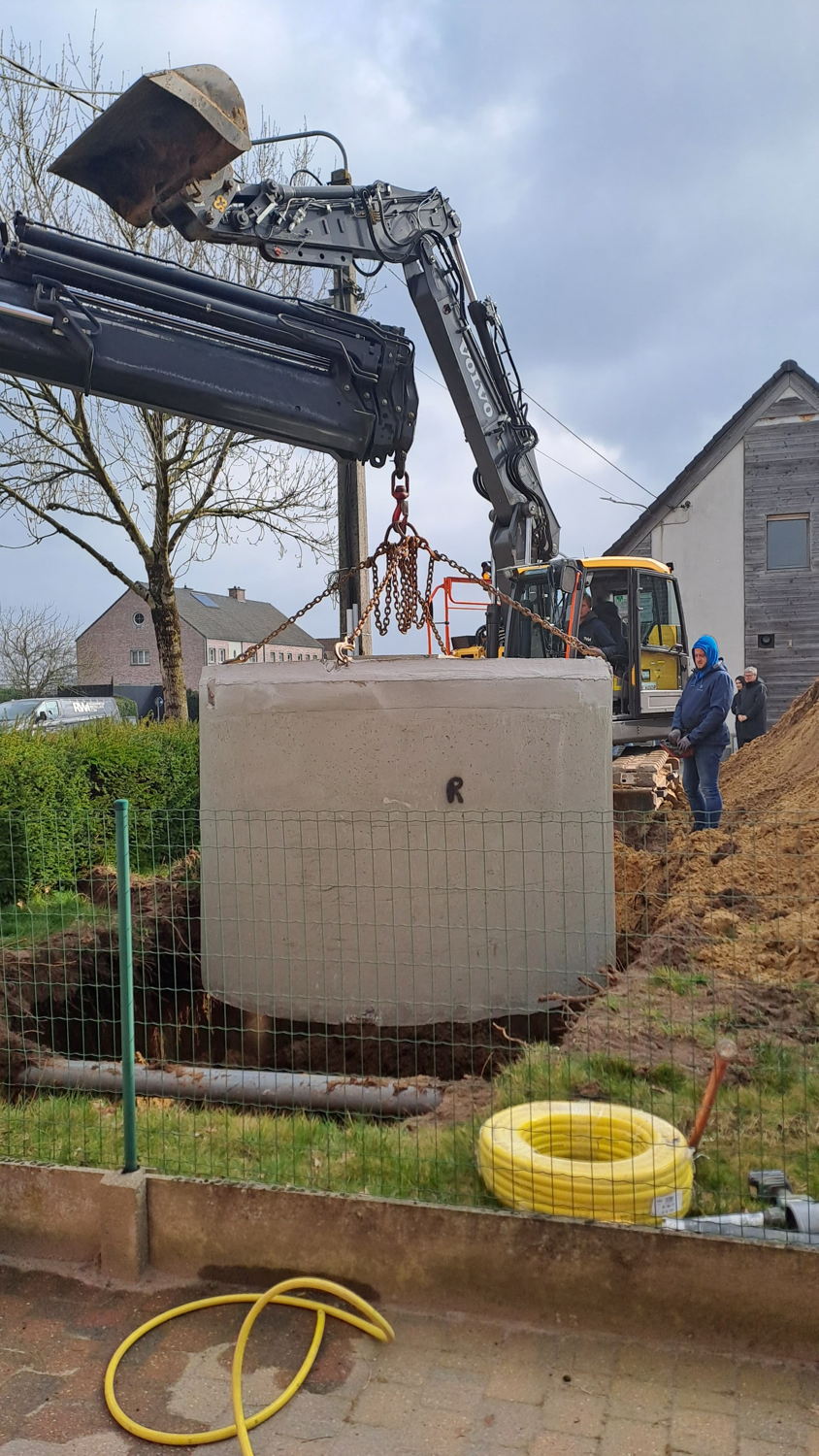 plaatsing regenwaterput