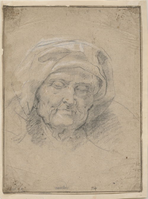 Portret van een oude vrouw. Jacob Jordaens. Uit de collectie van het Museum Plantin-Moretus