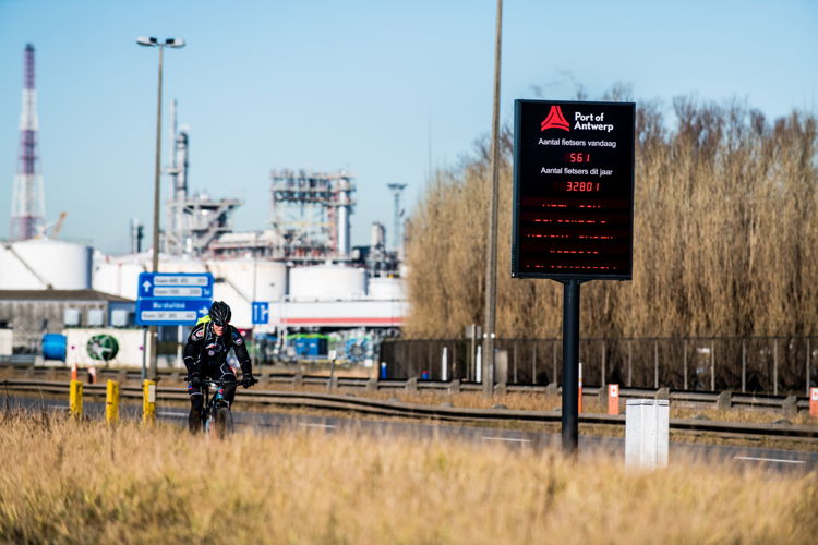 Steeds meer werknemers fietsen naar hun werk in de haven