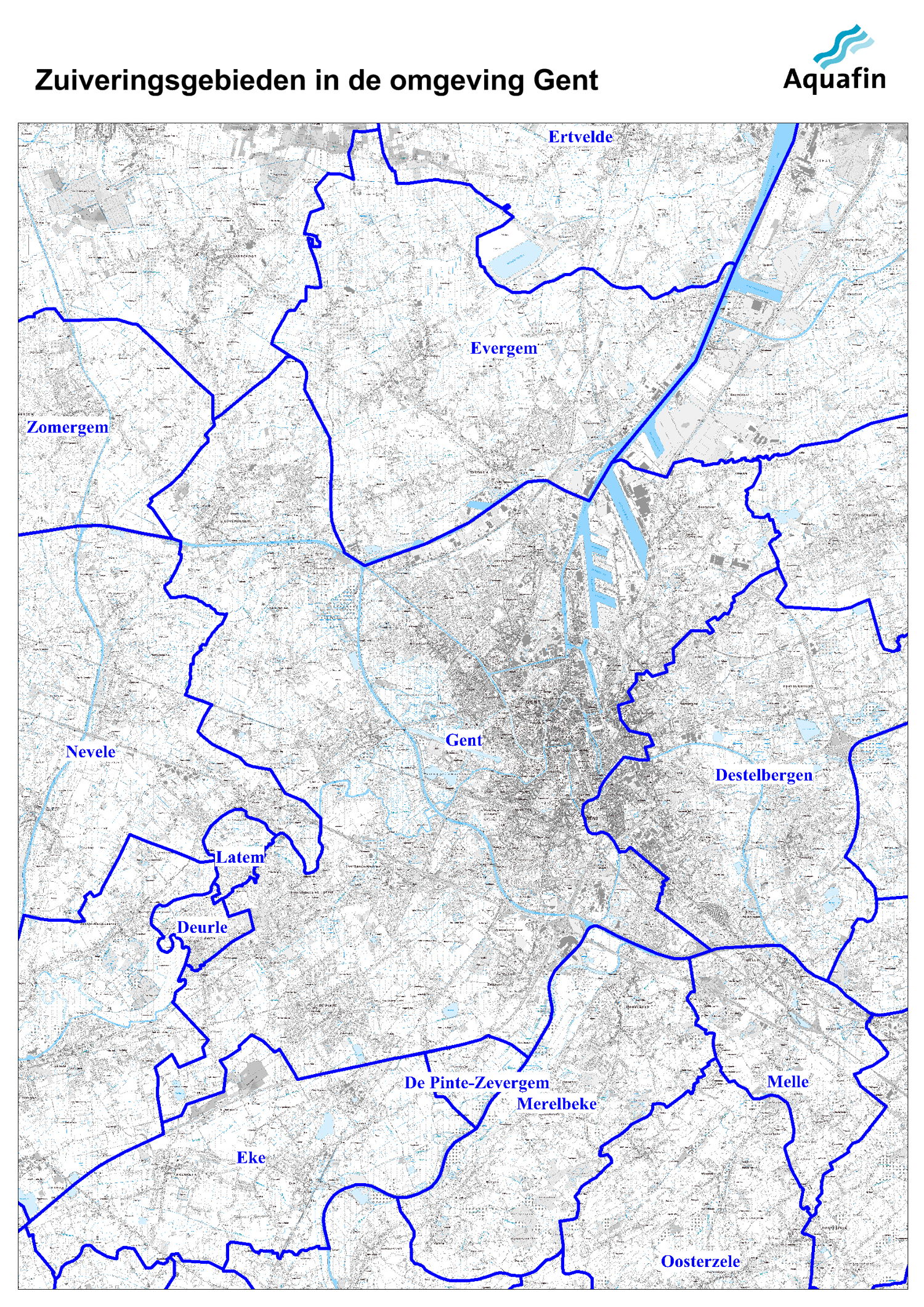 Waar wordt mijn afvalwater gezuiverd: zuiveringsgebiden in de omgeving van Gent