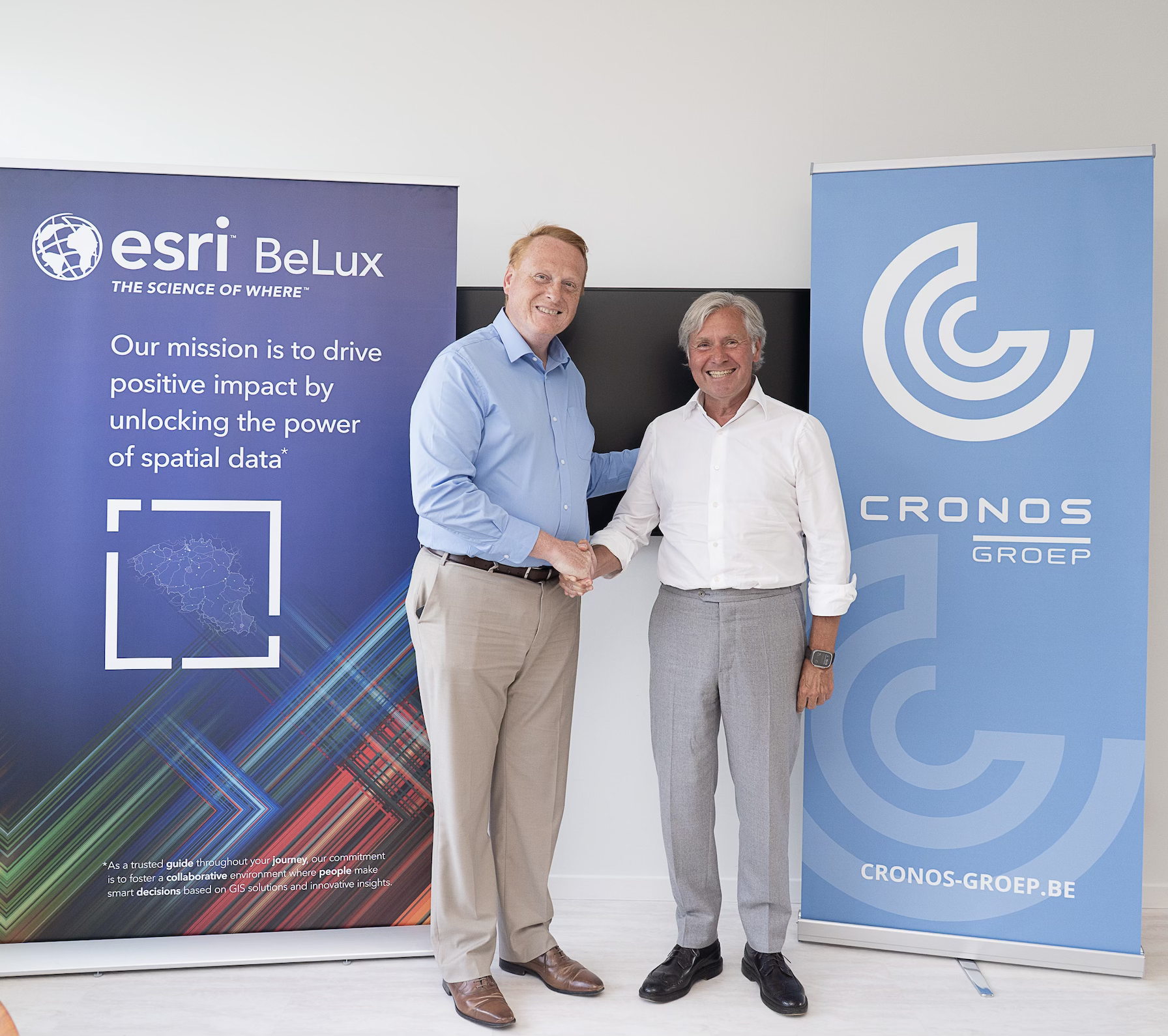 Esri BeLux en De Cronos Groep bundelen de krachten met een Gold Partnership
