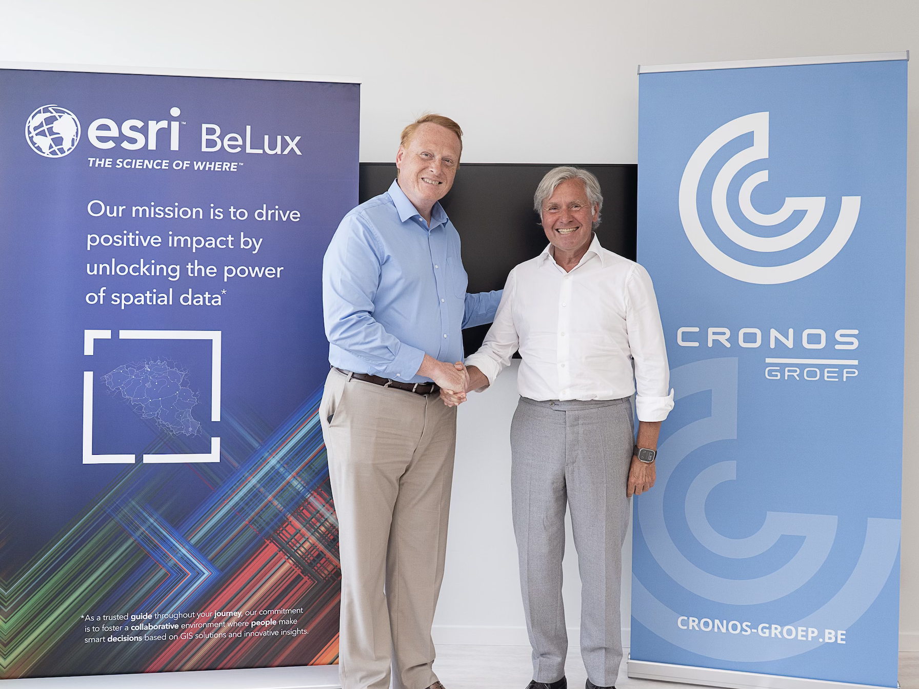 Esri BeLux en De Cronos Groep bundelen de krachten met een Gold Partnership