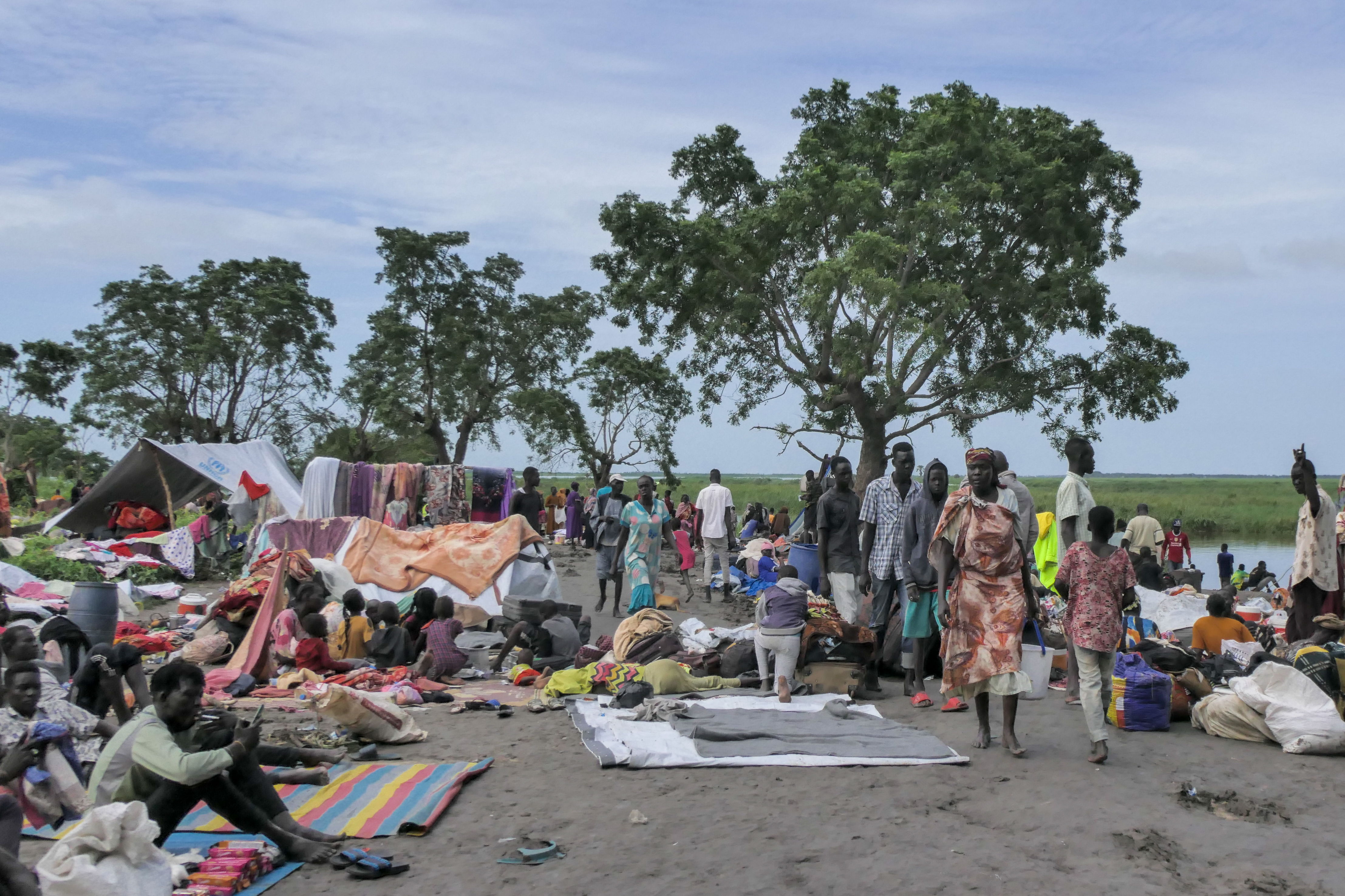 Retornados sursudaneses en el campo de tránsito de Bulukat. Foto: Gale Julius Dada/MSF