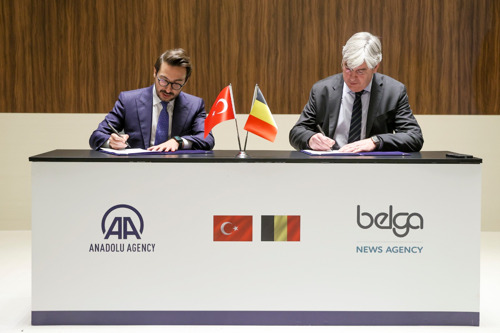 Belga heeft een samenwerkingsovereenkomst gesloten met Anadolu Agency, het persagentschap van Turkije