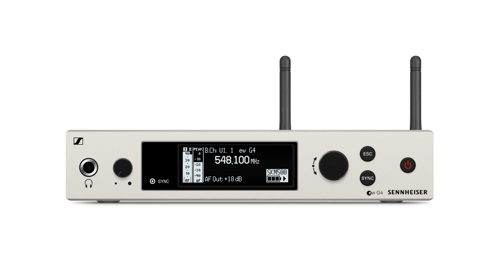 The EM 300-500 G4 receiver features a contrast-rich black and white OLED display, jog wheel, and Escape button, making operation much more straightforward.