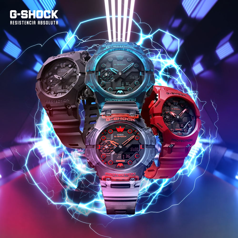 El primer G-SHOCK con bisel y correa integrados está inspirado en la realidad virtual