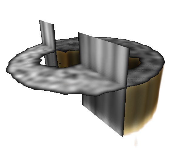 One of the team's computer-generated 3D images of the experimental object using the ghost imaging approach. Image credit: Andrew Kingston and colleagues
