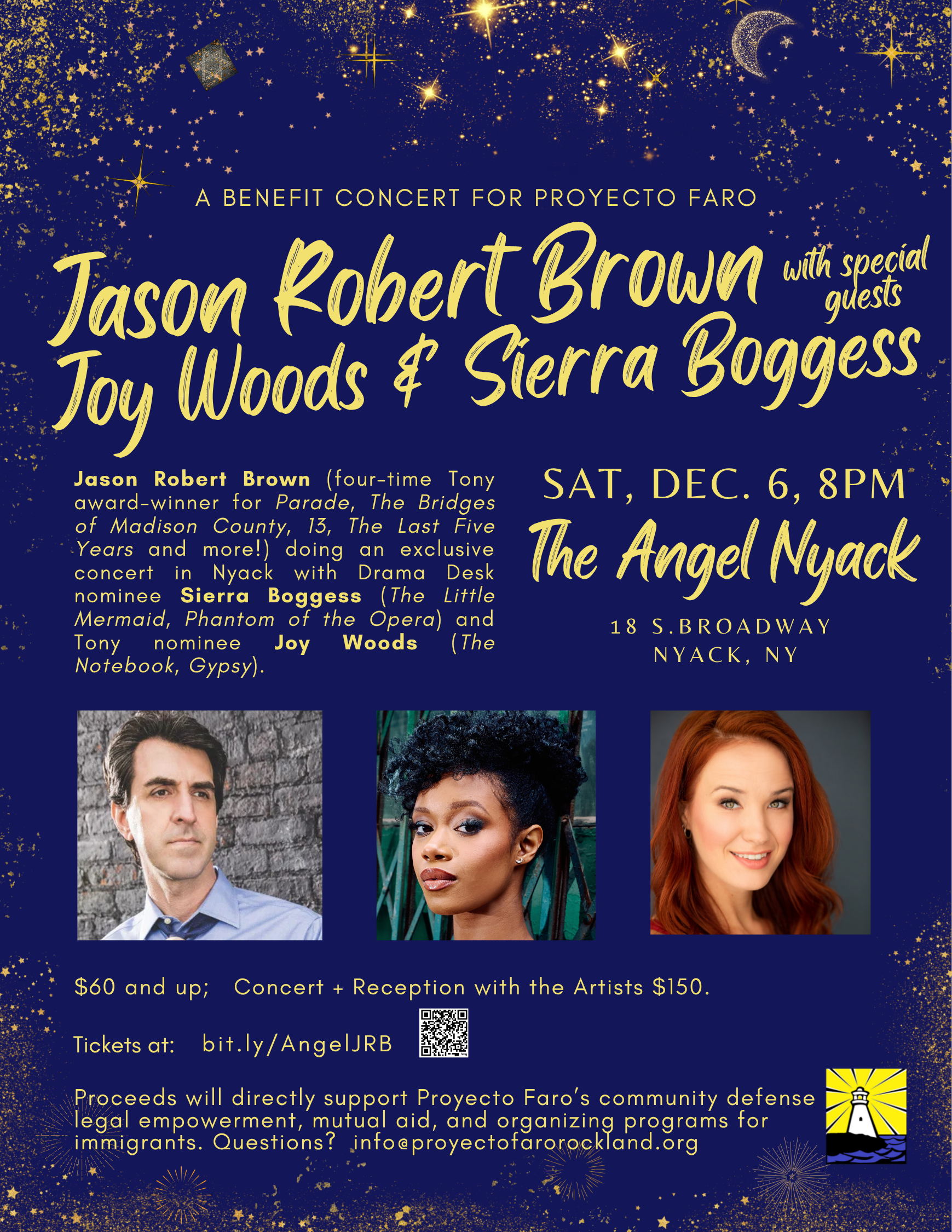 Tony Nominee Joy Woods and Sierra Boggess Join Tony Award-winning Jason Robert Brown for a Benefit Concert Supporting Proyecto Faro