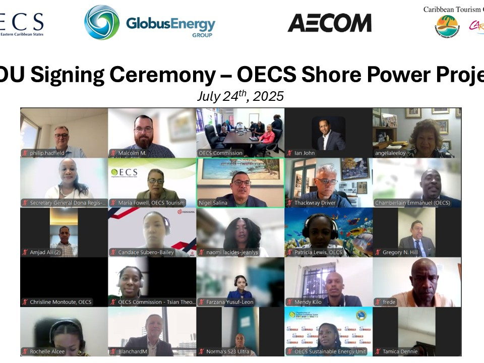 OECS Signs MoU with Major Engineering and Sustainable Energy Firms for Regional Shore Power System