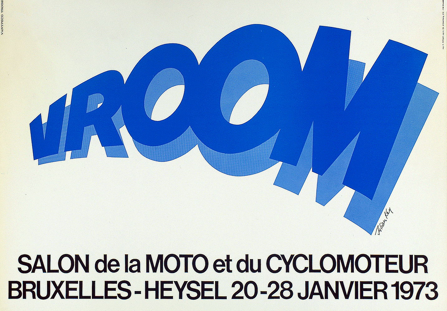 Julian Key Poster for Salon de la Moto et du Cyclomoteur (Motorbike and Moped Show), 1973 Letterenhuis, Antwerp
