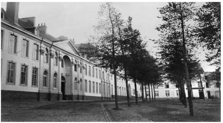 Hogeschoolplein rond 1850